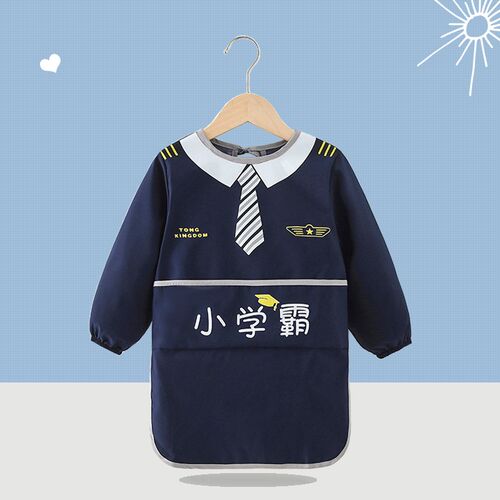 儿童围裙画画罩衣防水防油男女幼儿园定制LOGO手工书法护衣反穿衣