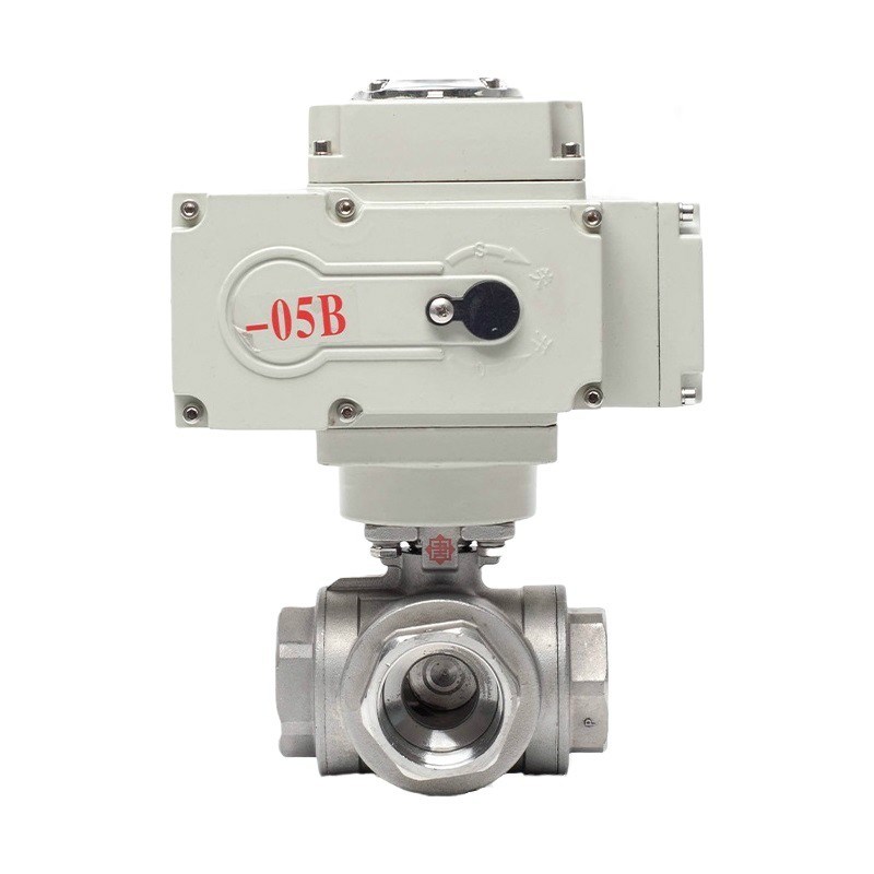 Q915F/Q914F-16P 不锈钢电动丝扣/口三通球阀DN15 20 25 32 40 50