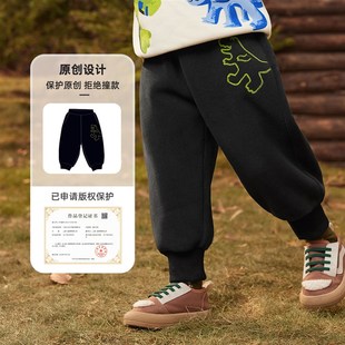 儿童童装 宝宝裤 冬款 加绒加厚女童大PP裤 小童衣服 子秋冬男童休闲裤