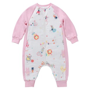 艾娜骑士婴儿睡袋秋冬竹棉纱布分腿脚宝宝儿中大童防踢被四季通用