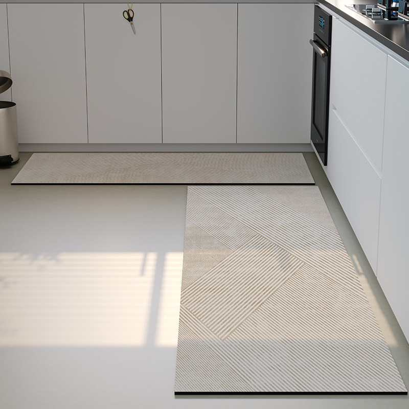 简约厨房专用地垫防滑吸油可擦免洗地毯硅藻泥吸水垫子浴室脚垫
