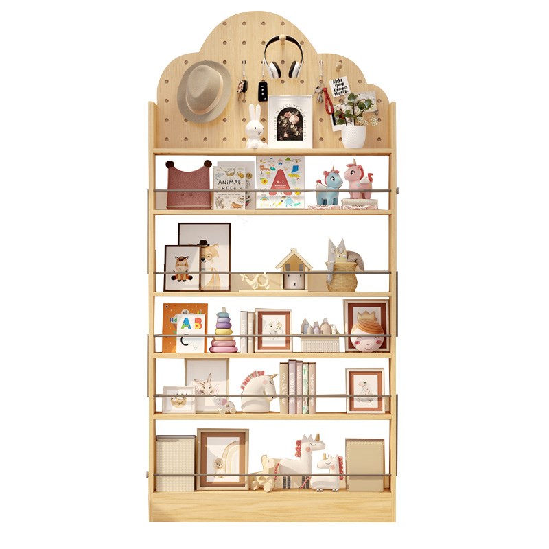 门后超薄置物架洞洞板实木窄缝学生收纳架书架多层墙上壁挂零食架