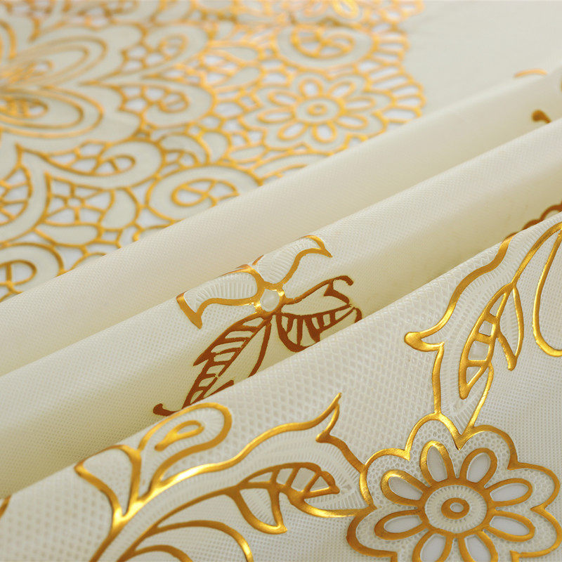 欧式金色长方形餐桌布盖布防水隔热金色花纹北欧豪华PVC蕾丝桌布,居家布艺,桌布,淘宝优惠券,粉丝福利购,淘宝优惠卷