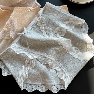 内裤 女A类婴儿棉5A抗菌纯棉裆少女蕾丝性感包臀无痕女士三角短裤