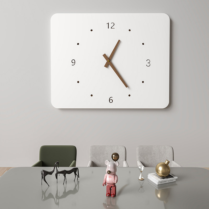 简约挂钟挂画电闸配电箱遮挡时钟免打孔遮丑电表箱装饰画带钟表