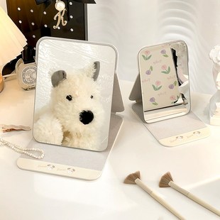 可爱口袋小镜子随身携带补妆化妆镜可折叠学生宿舍桌面专用梳妆镜