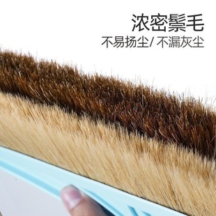 加厚不锈钢杆可拆卸扫把簸箕组合毛发猪鬃毛扫帚猪毛套装 不沾头发