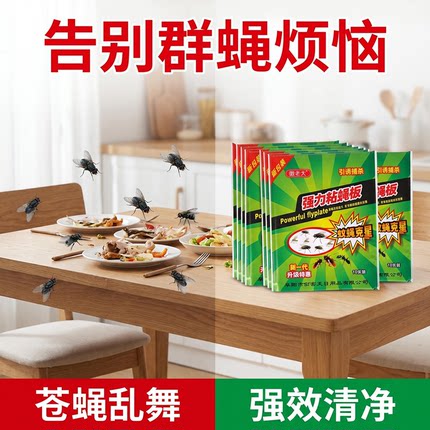 苍蝇强力粘蝇板物理灭蝇经济耐用蝇虫无忧家用餐厅粘蝇纸粘虫板