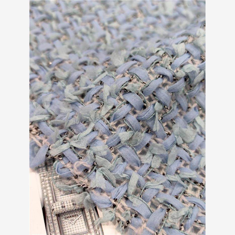 国外冰河蓝色粗花呢面料 进口小香风春秋高端羊毛软花呢布料,纺织面料/辅料/配套,面料/布类,淘宝优惠券,粉丝福利购,淘宝优惠卷