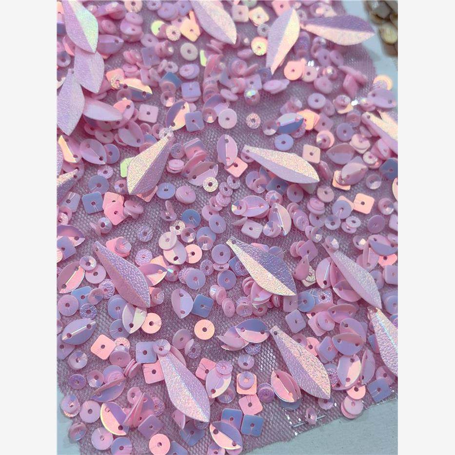 进口ELIE SAAB御用高定礼服面料 甜美粉色珠片 高端服装手工布料,纺织面料/辅料/配套,面料/布类,淘宝优惠券,粉丝福利购,淘宝优惠卷