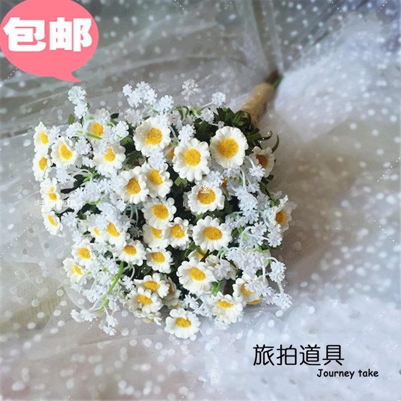 小清新手捧花小雏菊新娘婚纱照摄影道具韩式满天星创意干花仿真花
