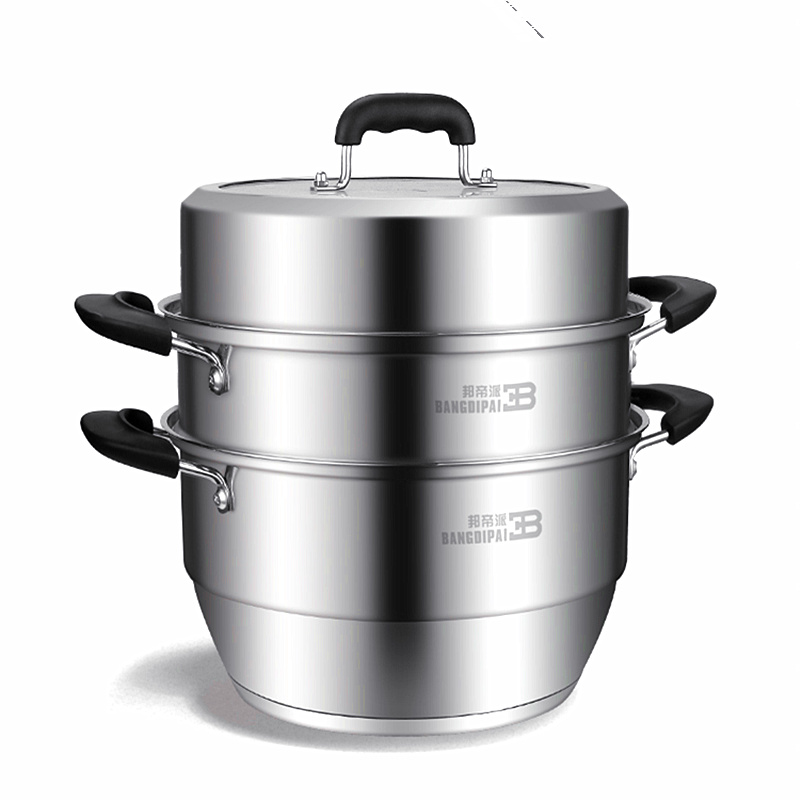邦帝派五层厚30不锈钢三层2层蒸锅具层电磁炉二层汤锅蒸笼家用
