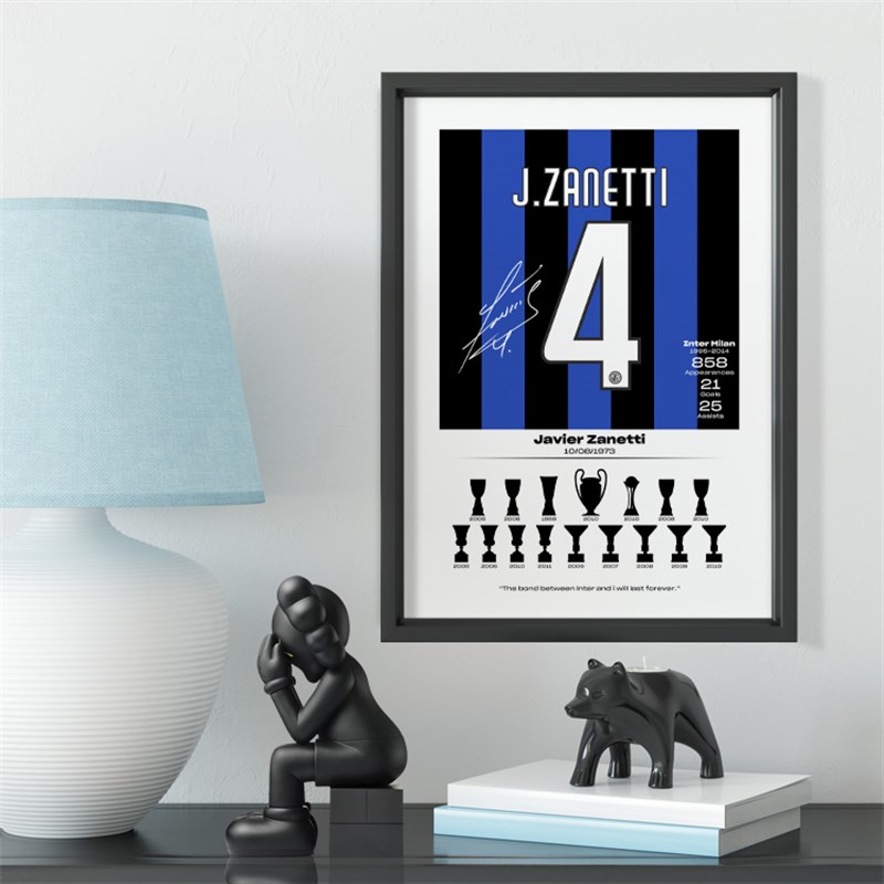 国米萨内蒂米利托球衣号码实木装饰相框照片墙桌摆挂框摆件壁画