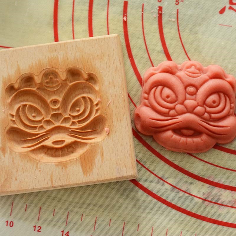 木质饼干模具浮雕立体DIY月饼木头烘焙陶泥来图定制香牌绿豆糕
