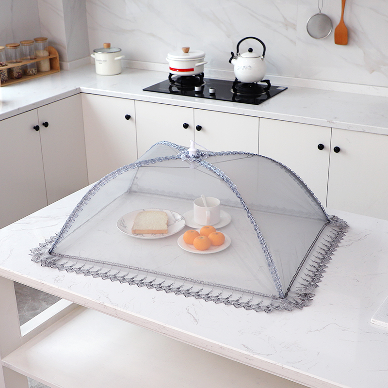 饭罩菜罩折叠 家用罩子饭菜 餐桌罩盖菜剩菜遮菜食物罩竹编桌盖伞