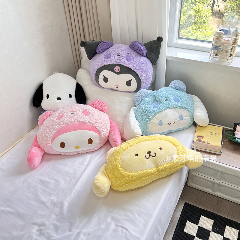 少女可爱卡通恶魔美乐蒂羊羔绒抱枕办公午睡空调毯车载毛毯二合一