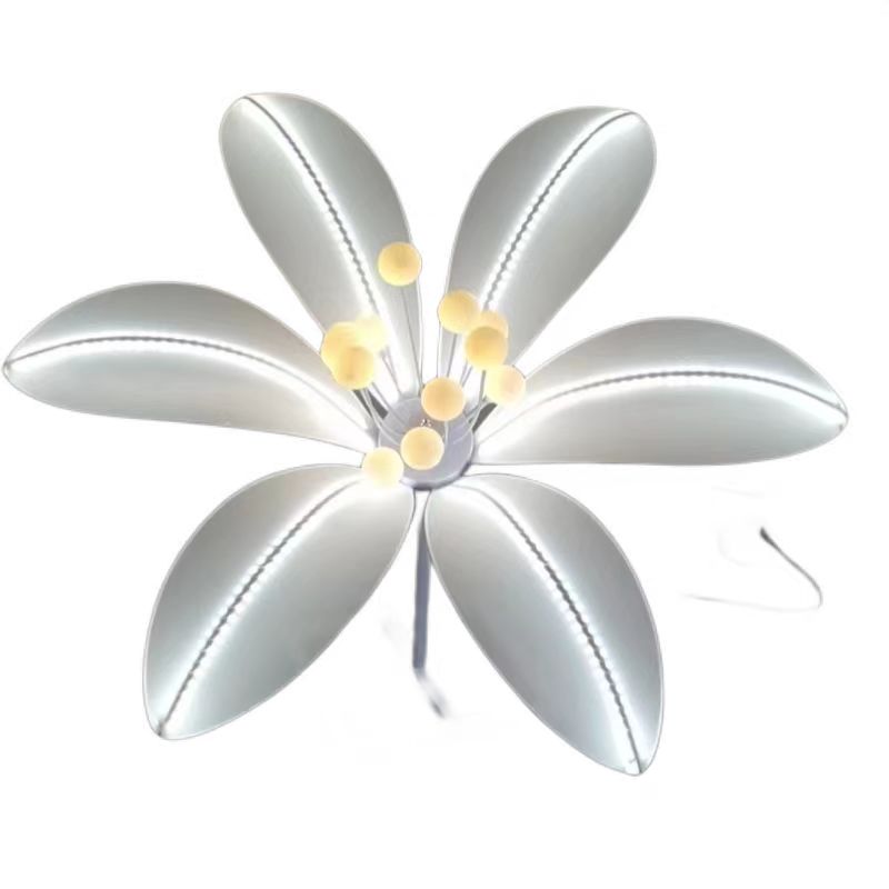 新款婚庆道具牡丹花发光路引灯婚礼舞台花瓣灯光背景布置摆件舞台