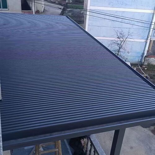 铝合金双层隔热铝瓦遮阳防水雨棚别墅区凉亭顶瓦长城板阳光房铝瓦
