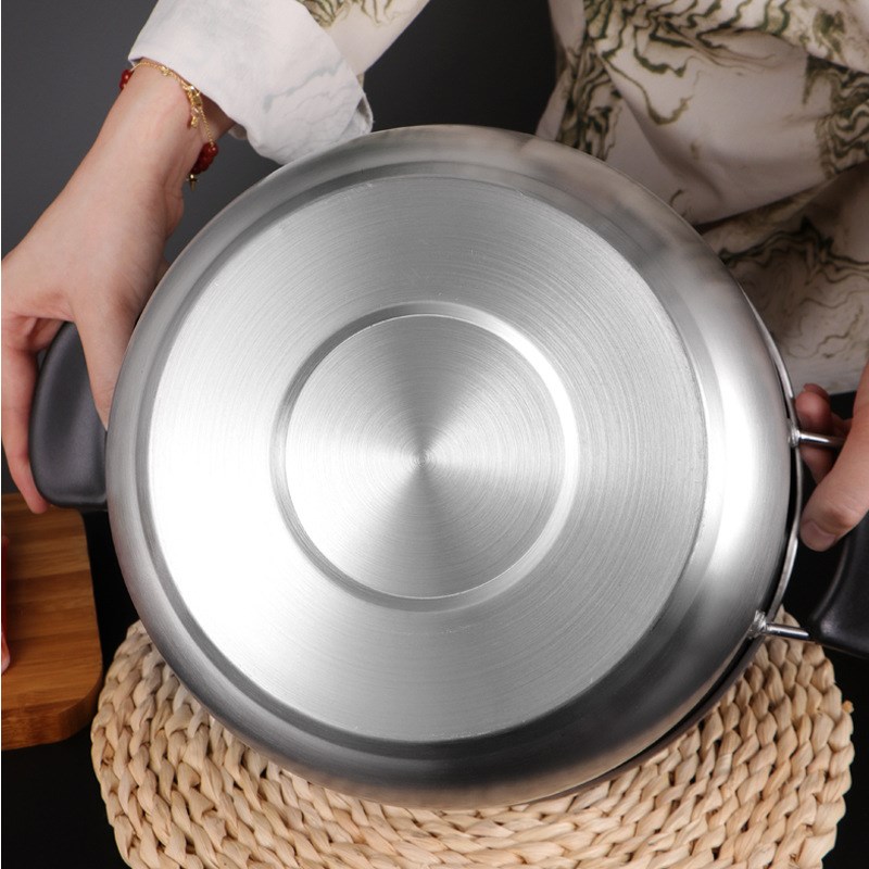 加厚不锈钢汤锅复合钢层蒸锅电磁炉锅家用蒸煮锅礼品锅