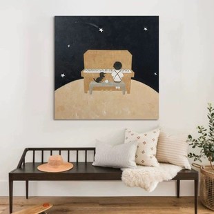 饰画卧室高端 装 Sgmx纯手绘油画设计与Eve Companions餐厅侘寂风格