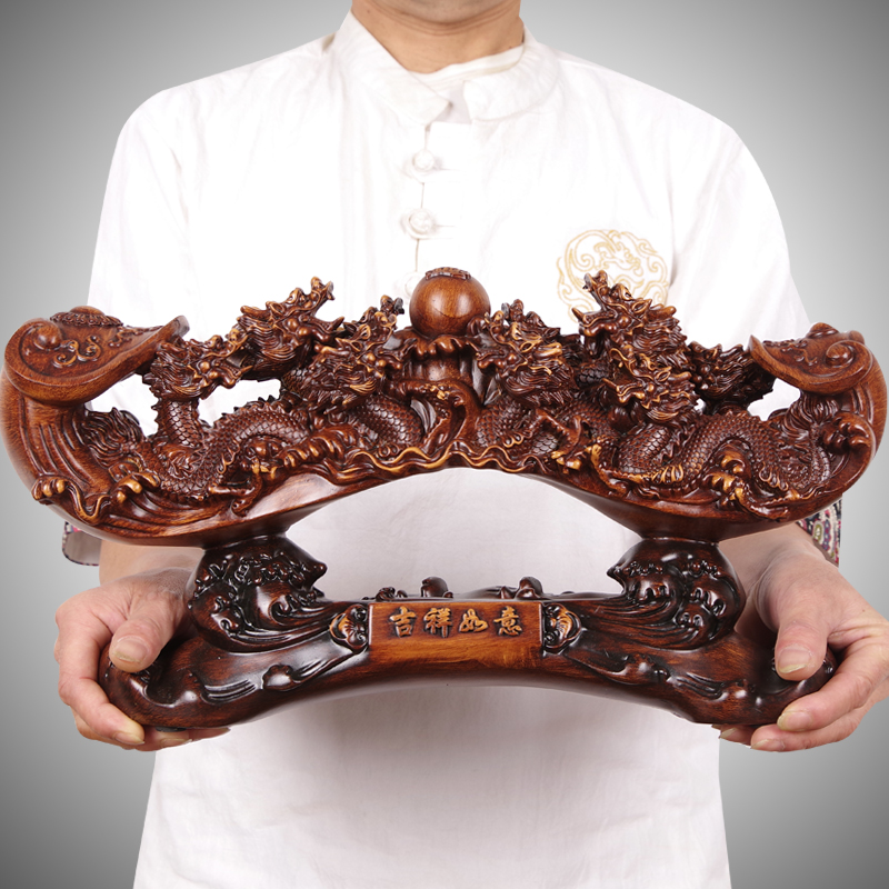 吉祥如意摆件招财九龙戏珠中式家居客厅玄关进门办公室装饰工艺礼