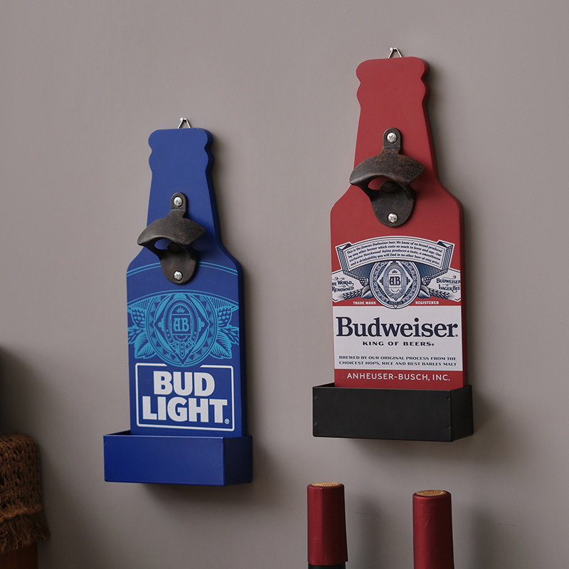 复古创意啤酒开瓶器墙面墙上啤酒画挂件壁挂酒吧餐厅背景墙上装饰