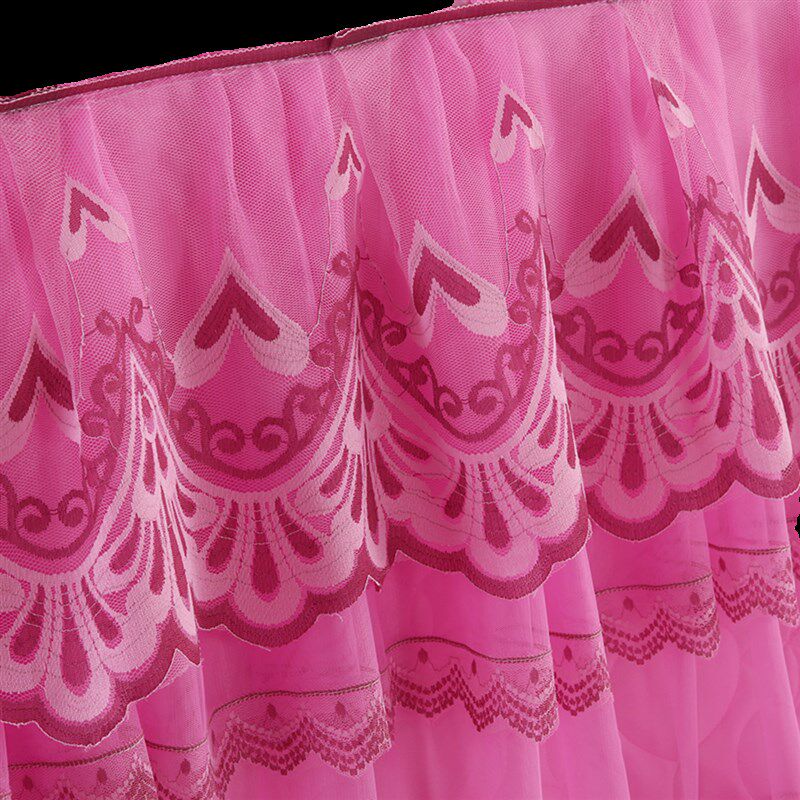 花边床头罩软包床头保护套田园蕾丝实木床发夹棉加厚防尘罩防磕碰