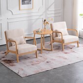 单人沙发椅阳台休闲桌椅实木懒人椅子客厅会客喝茶卧室看书休息椅