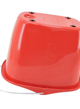 LAUTEE/兰诗红色拖把桶家用带轮拖布桶拖把挤水桶16L清洗桶单桶