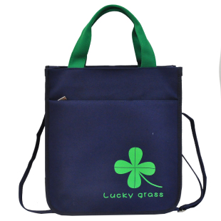 卡通帆布手提袋A4书袋中小学生斜背书袋复习补课包资料办公文件袋