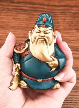 铜掌柜 铜关公摆件关羽关云长关公像武财神家居客厅小礼物装饰品