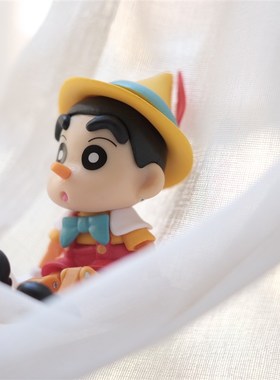 超级迷你木偶奇遇记长鼻新酱公仔模型皮诺曹手办家居玩具装饰摆件