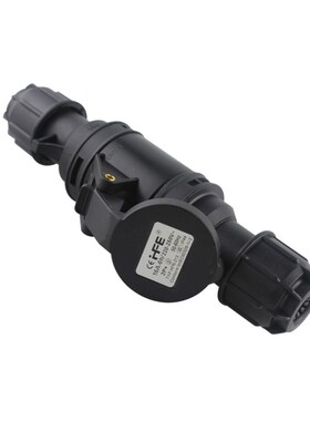 HFE黑色舞台工业插头3芯4心5孔16A32A防水防爆航空插座连接器套装