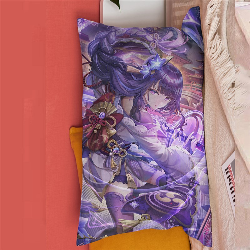 原神雷电将军周边抱枕雷神巴尔泽布动漫枕头二次元周边长条靠枕垫