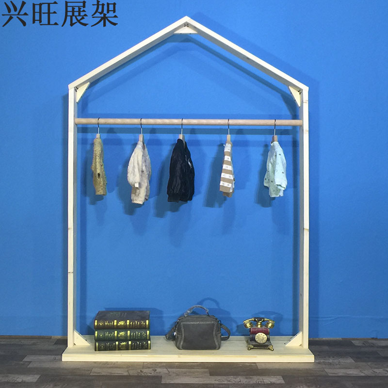 童装架子展示架双层挂衣架小房子儿童幼儿园表演区衣架童装店挂架