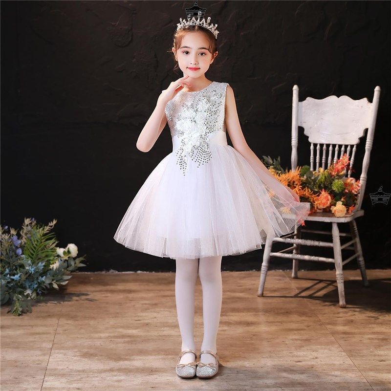 新款白色亮片儿童演出服合唱男孩小礼服衬衫短袖英伦风女孩公主裙,童装/婴儿装/亲子装,儿童礼服,淘宝优惠券,粉丝福利购,淘宝优惠卷