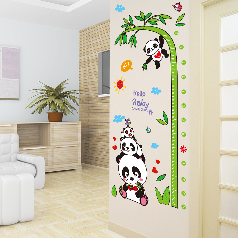 身高贴纸儿童房可移除墙贴3D立体测量身高尺卡通宝宝小孩贴画自粘