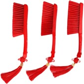 结婚用品红色扫床刷子软毛婚庆实木质长柄床扫家用床上清洁除尘刷