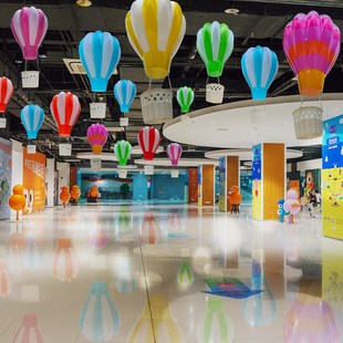 夏季塑料热气球吊饰商场中庭场景布置4S店展厅布置周年庆活动装饰