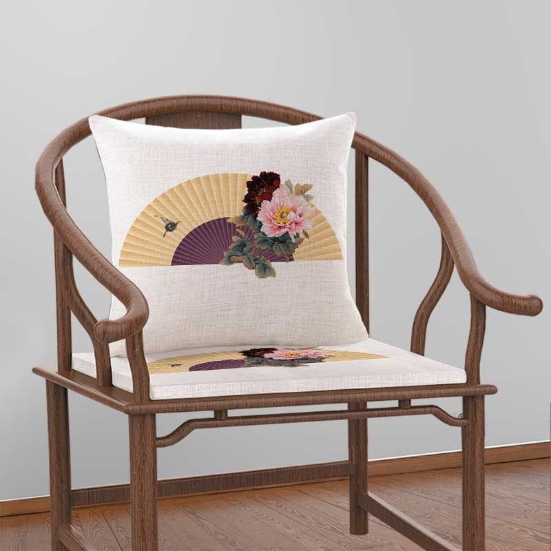 古典中式牡丹花沙发坐垫靠背榻榻米床垫茶餐椅子垫子垫罗汉床靠垫,居家布艺,椅垫,淘宝优惠券,粉丝福利购,淘宝优惠卷