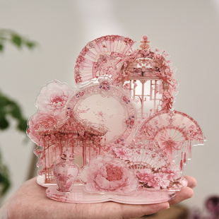 加厚超大号谷美立牌摆件古风高级感DIY吧唧伴手祝福礼物桌面装饰