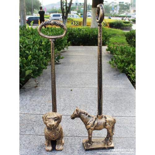 铸铁艺门卡小狗顶门器免打孔防撞安全创意门挡阻门器防风门垒德株