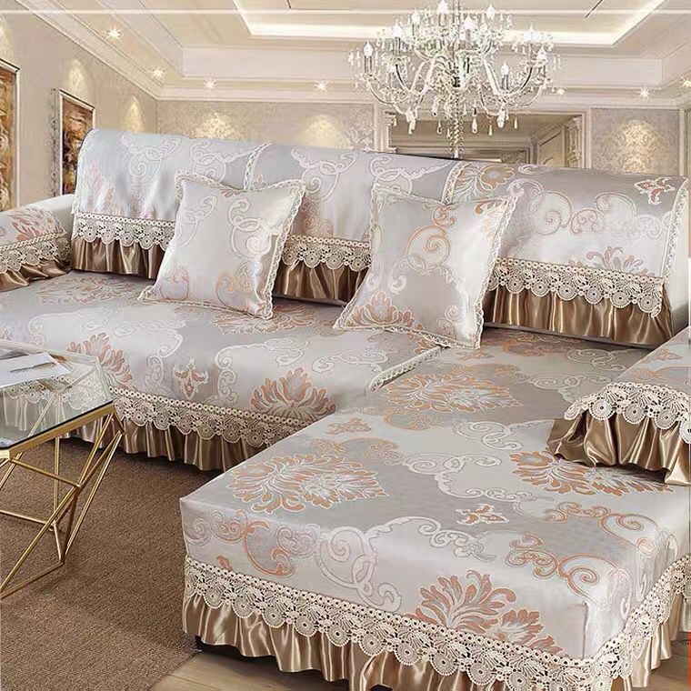 沙发垫夏季冰丝防滑凉席坐垫夏天款贵妃欧式沙发套罩巾全盖布定做