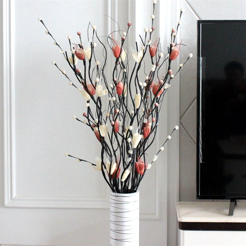 仿真花艺客厅落地假花叶脉干花花束插花家居室内装饰花套装摆设件