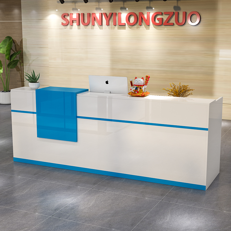 公司前台接待台收银台简约吧台柜商用店铺小型美容院服务咨询定制