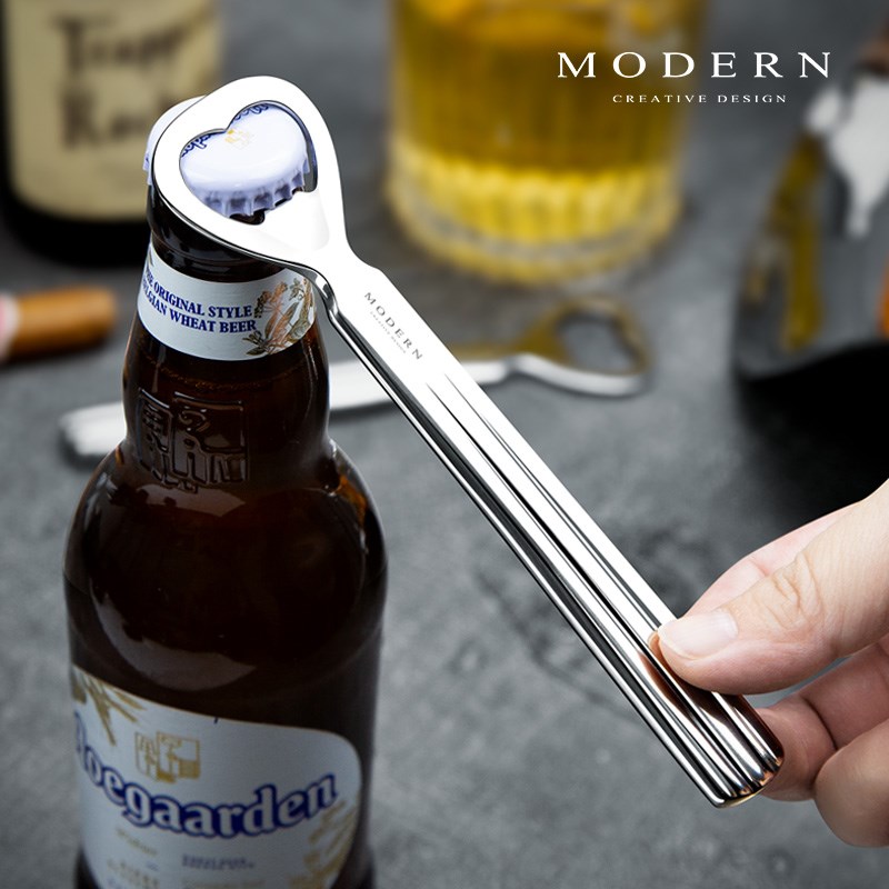 摩登MODERN精致不锈钢啤酒开瓶器创意好看起子家用实用启瓶器