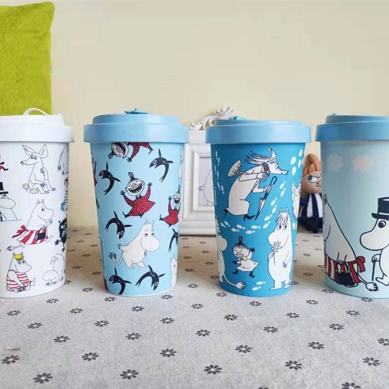 MOOMIN姆明一族健康环保竹签维随手咖啡 果汁 牛奶杯