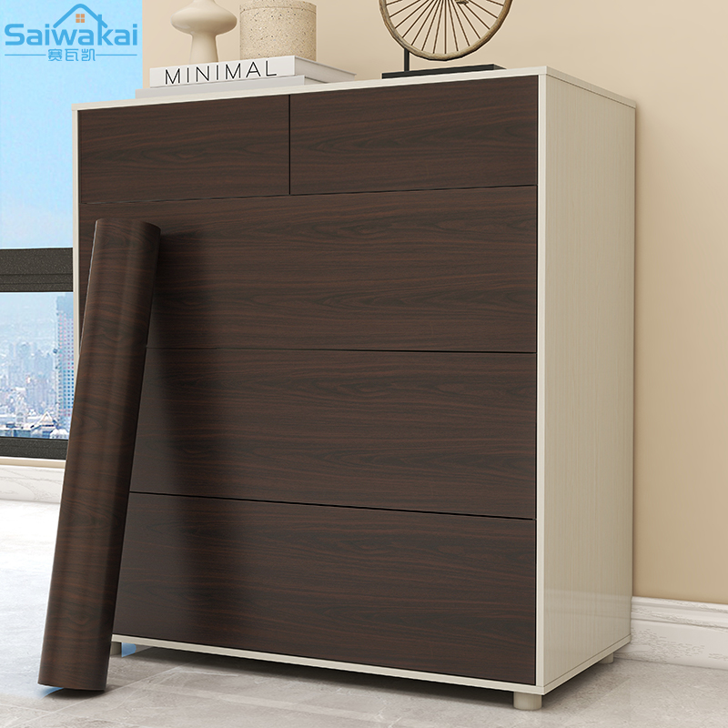 木纹柜子贴纸家具翻新贴防水防潮旧衣柜衣橱柜门改色遮丑加厚自粘