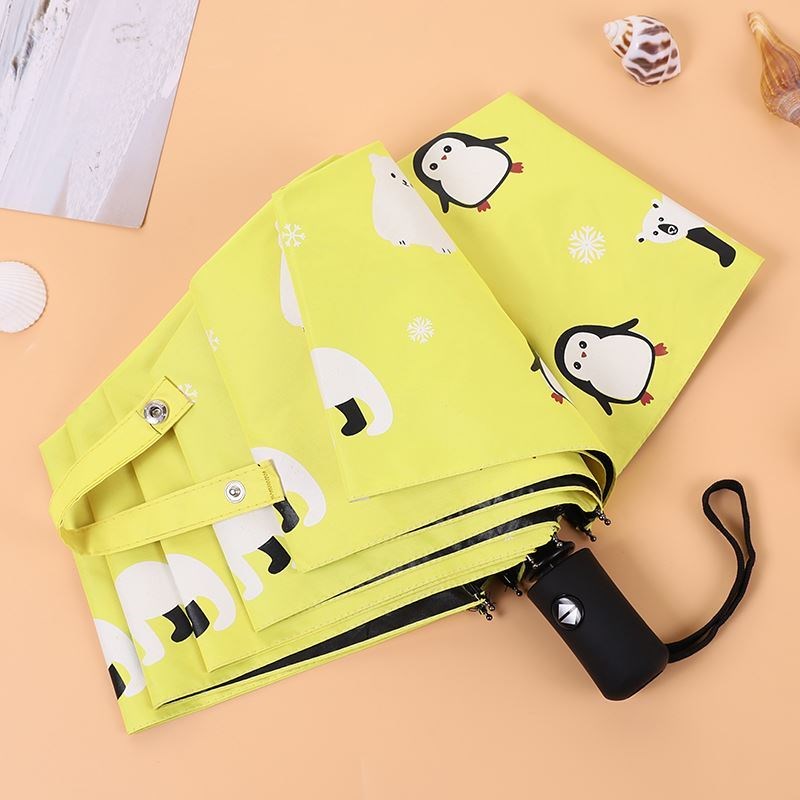 儿童伞超轻便上学雨伞可爱小学生遮阳卡通自动开合折叠按扣放书包