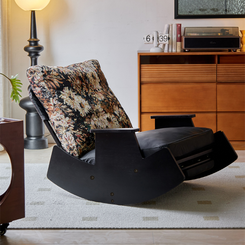单人沙发懒人摇摇椅客厅家用2024新款可躺可睡阳台休闲椅复古躺椅